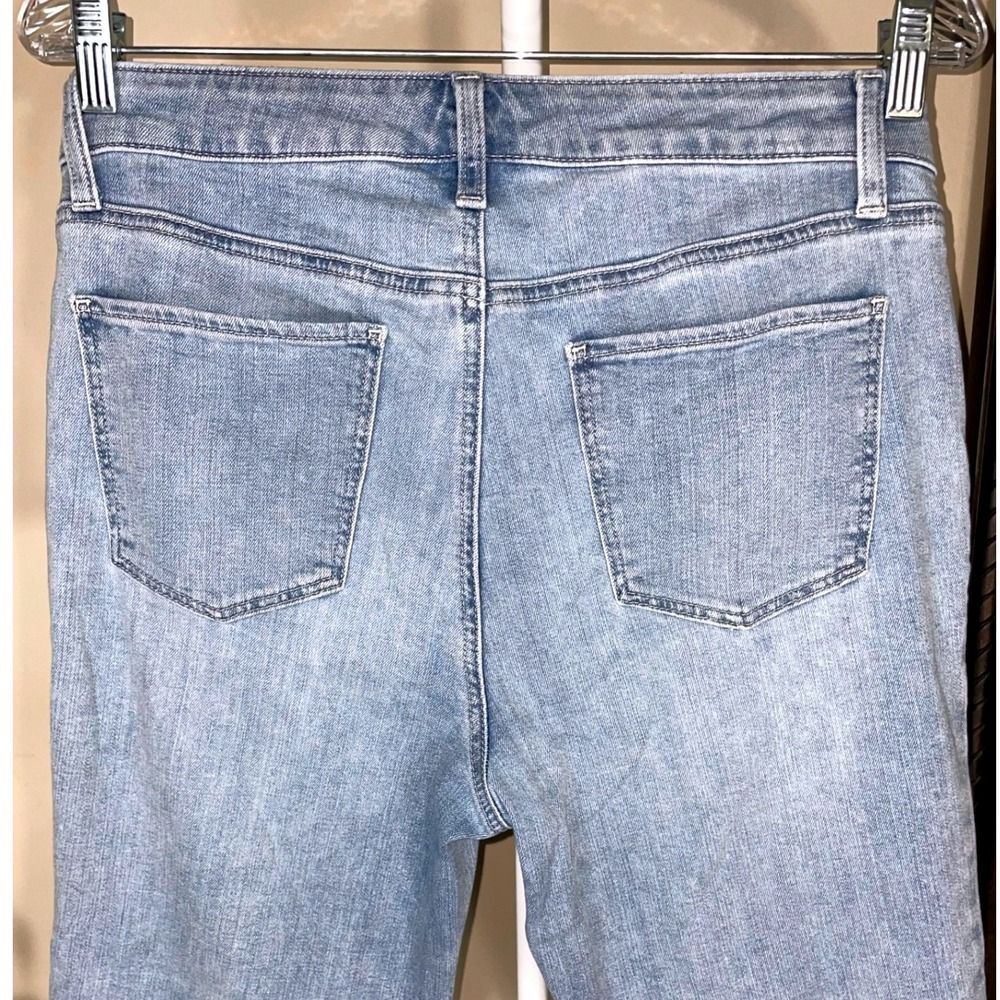 Straight Leg Crop Jeans W/14 Light Blue Wash Talbots KH5741 - Picture 5 of 15